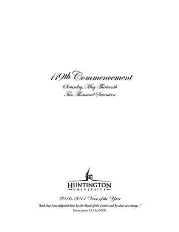 119thCommencement - Huntington University