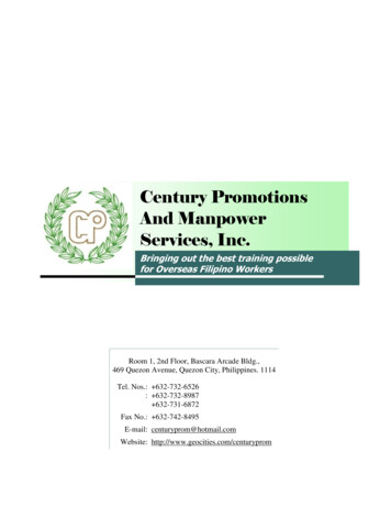 Century Promotions And Manpower Services, Inc. - GEOCITIES.ws