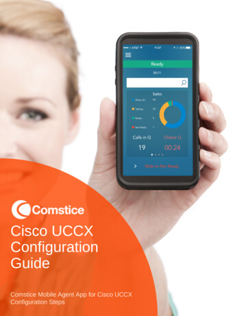 Cisco UCCX Configuration Guide - Comstice