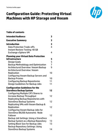Configuration Guide Protecting Virtual Machines With HP Storage And .