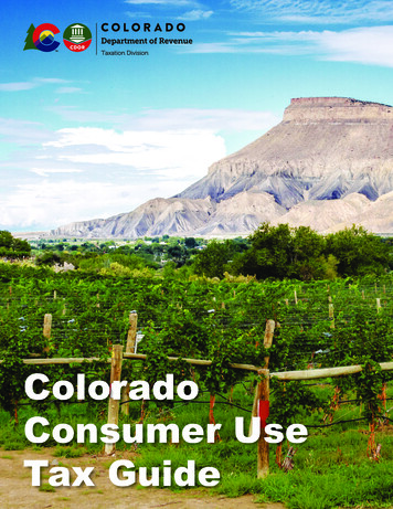 Colorado Consumer Use Tax Guide