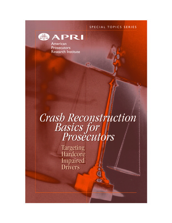 Crash Reconstruction Basics For Prosecutors