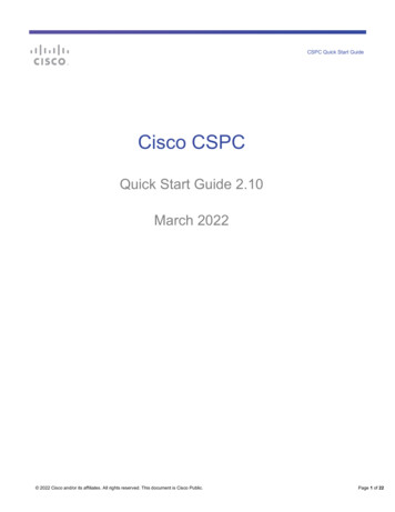 CSPC Collector Quick Start Guide - Www2-realm.cisco 