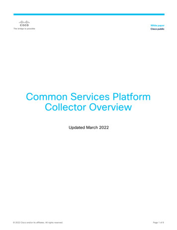Common Services Platform Collector Overview - Cisco