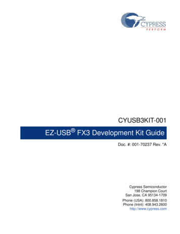 EZ-USB FX3 Development Kit Guide - Future Electronics
