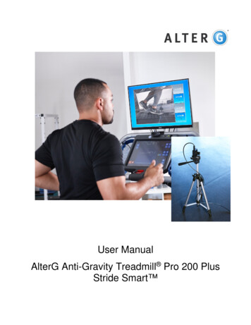 User Manual Pro 200 Plus Stride Smart - AlterG