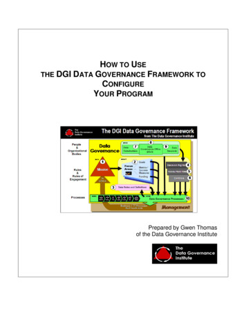 How To Use The DGI Data Governance Framework - Inf.ufsc.br