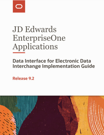 Applications EnterpriseOne JD Edwards - Oracle Help Center
