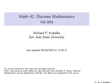 Math 42, Discrete Mathematics - SJSU