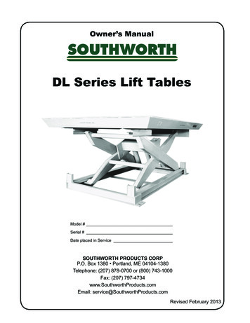 DL Series Lift Tables