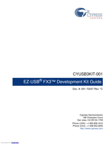 EZ-USB FX3 Development Kit Guide - Arrow