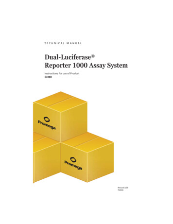 Dual-Luciferase Reporter 1000 Assay System Technical Manual, TM046