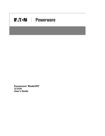 Powerware BladeUPS 12 KVA User's Guide - Power Pros, Inc.