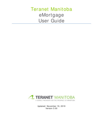 Teranet Manitoba EMortgage User Guide
