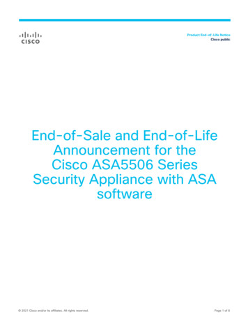 End-of-Sale And End-of-Life Announcement For The Cisco ASA5506 Series .