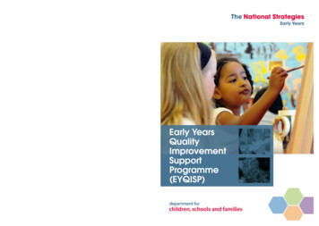 Early Years Quality Improvement Programme