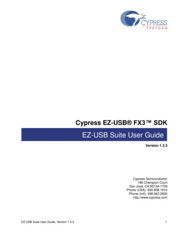 EZ-USB Suite User Guide - Infineon