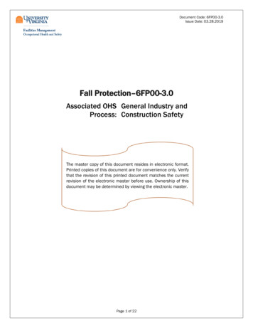 Fall Protection Program - University Of Virginia