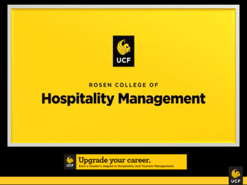Graduate Programs - Rosen College Of Hospitality Management
