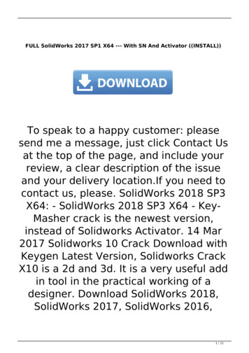 FULL SolidWorks 2017 SP1 X64 --- With SN And Activator ((INSTALL))
