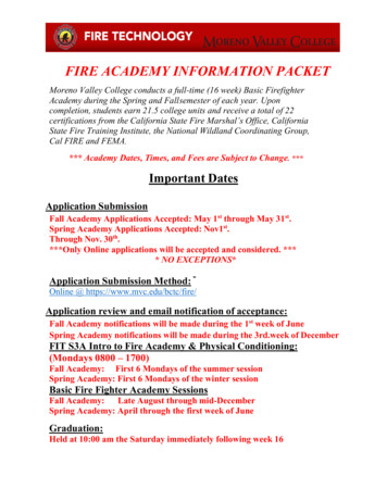 Fire Academy Information Packet - Moreno Valley College