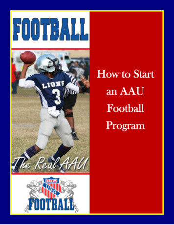 How To Start An AAU Football Program - Amateur Athletic Union