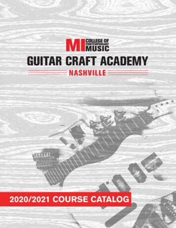 2020/2021 COURSE CATALOG - Musicians Institute