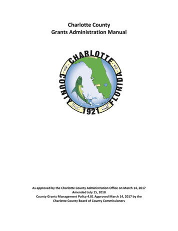 Charlotte County Grants Administration Manual