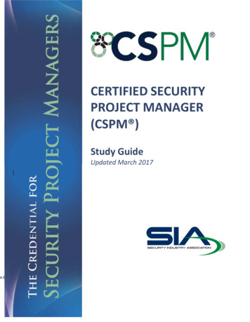 Certified Security Project Manager (Cspm )