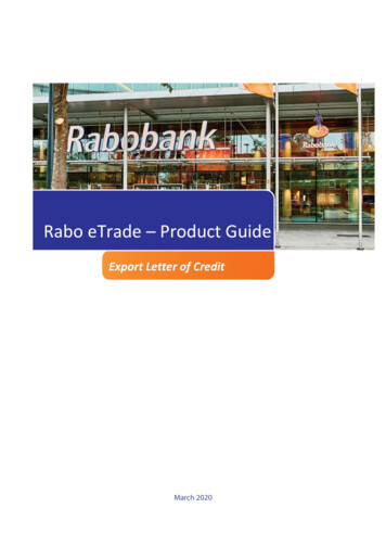 Rabo ETrade Product Guide