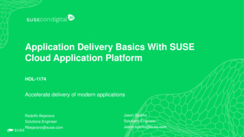 Application Delivery Basics With SUSE Cloud Application Platform