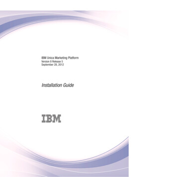 IBM Unica Marketing Platform: Installation Guide