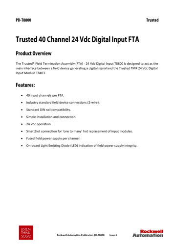 Trusted 40 Channel 24 Vdc Digital Input FTA - Rockwell Automation