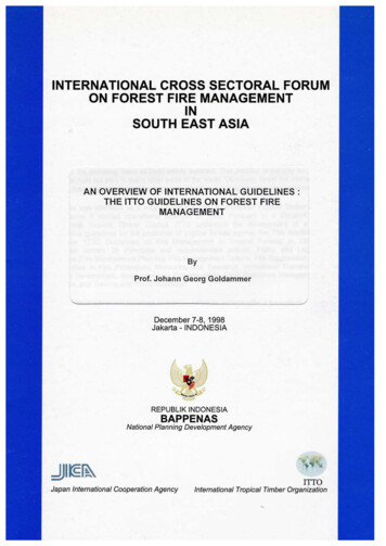 International Cross Sectoral Forum On Forest Fire Management