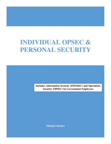 Individual OPSEC & Personal Security - MemberClicks