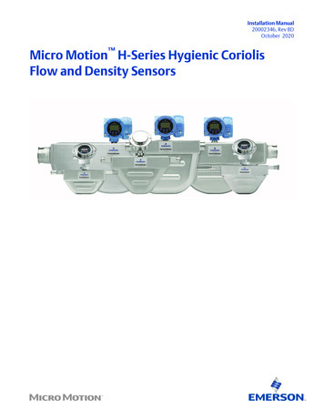 October 2020 Micro Motion H-Series Hygienic Coriolis - Emerson