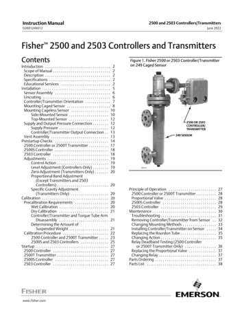 Fisher 2500 And 2503 Controllers And Transmitters - Emerson