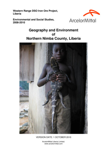 Geography And Environment Of Northern Nimba County, Liberia