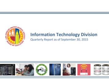 Information Technology Division - Los Angeles Unified School District
