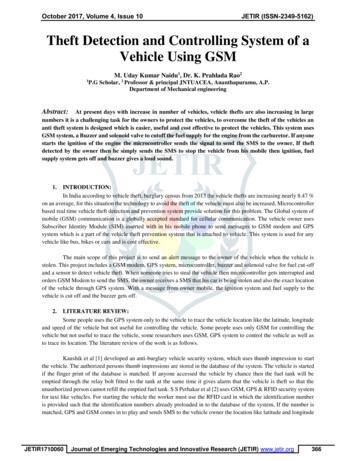 Theft Detection And Controlling System Of A Vehicle Using GSM