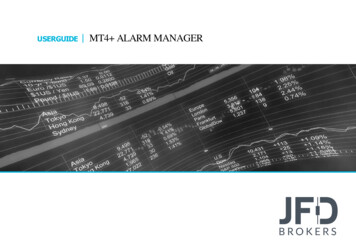 USERGUIDE MT4 ALARMMANAGER - JFD Brokers