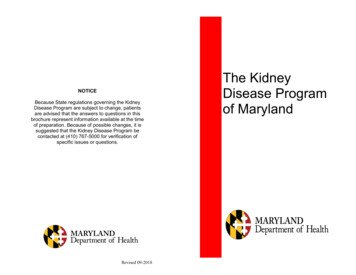 The Kidney Disease Program Of Maryland