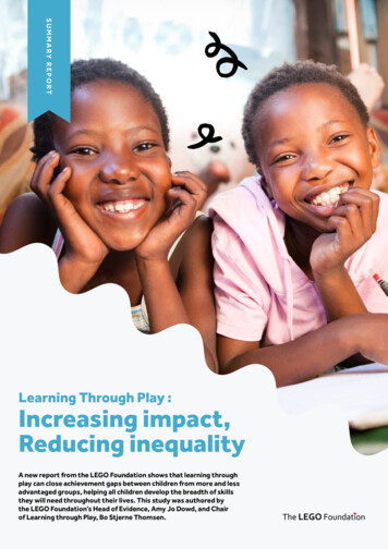 Learning Through Play : Increasing Impact, Reducing Inequality