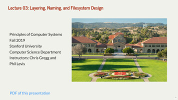 Lecture 03: Layering, Naming, And Files Ystem Design