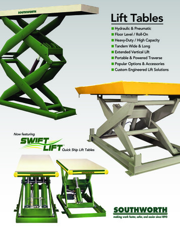 Lift Tables - Southworth Products