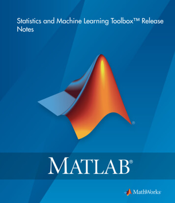 Statistics And Machine Learning Toolbox Release Notes