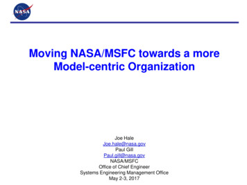 Moving NASA/MSFC Towards A More Model-centric Organization