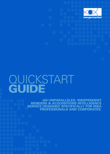 MM1140 QuickStart Guide 2011 J - Mergermarket