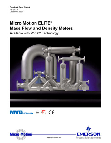 Micro Motion ELITE Mass Flow And Density Meters - Jingwei Zhu