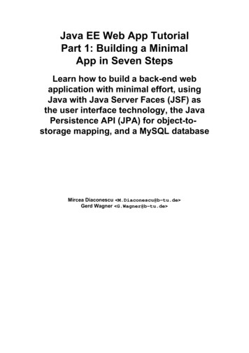 Java EE Web App Tutorial Part 1: Building A Minimal App In Seven Steps .